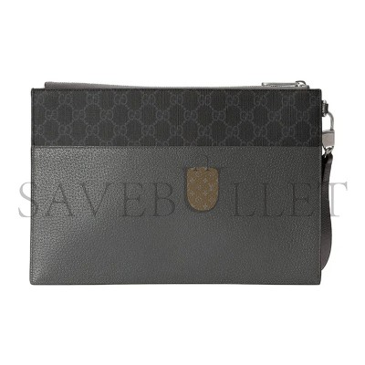 GUCCI CANVAS WITH LEATHER CLUTCH 723320 (30.5*21*1.5cm)